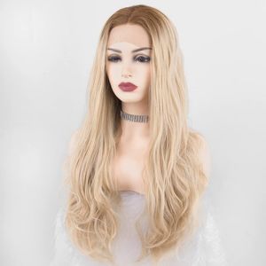 Blonde Wig,Ombre Brown Light Blonde Lace Front Wig for Women Best Synthetic Hair